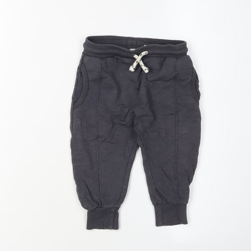 Zara Unisex Baby Black Jogger Trousers 12-18 Months