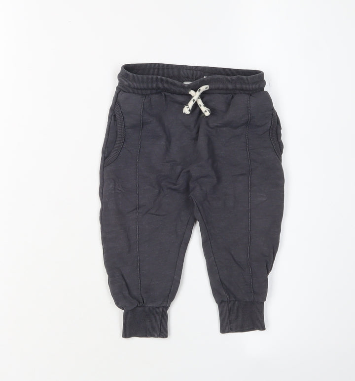 Zara Unisex Baby Black Jogger Trousers 12-18 Months