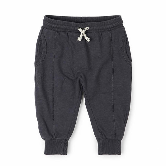 Front view of Zara unisex baby black jogger trousers 12-18 months