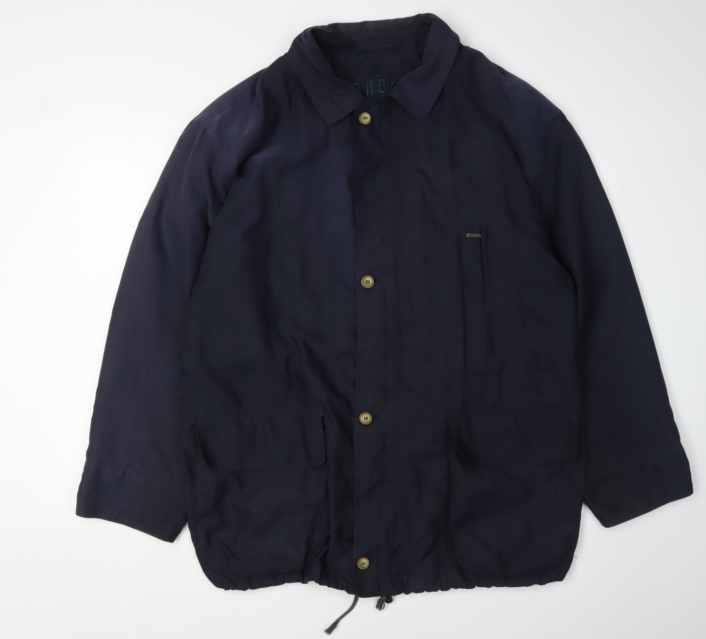 Bush Men's Blue Mid-Length Casual Jacket, Size 42
