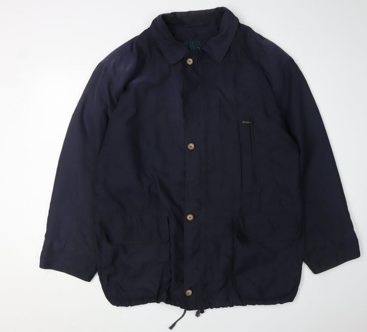 Bush Men's Blue Mid-Length Casual Jacket, Size 42