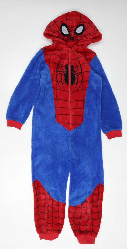 Marvel Boys Spider-Man Fleece Onesie, Red/Blue, 7-8 Years