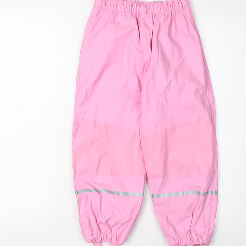 Lupilu Girls Pink Rain Trousers, 4-6 Years, Elastic Waist, Reflective