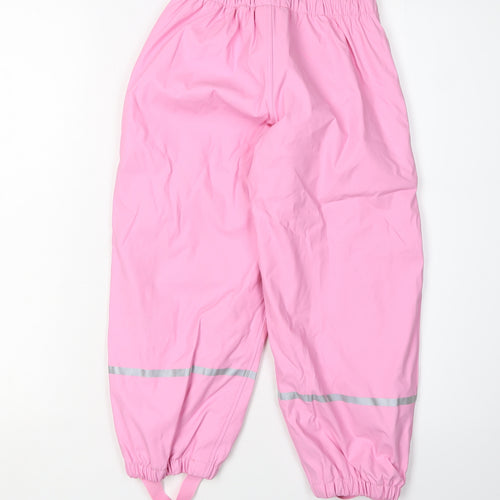 Lupilu Girls Pink Rain Trousers, 4-6 Years, Elastic Waist, Reflective