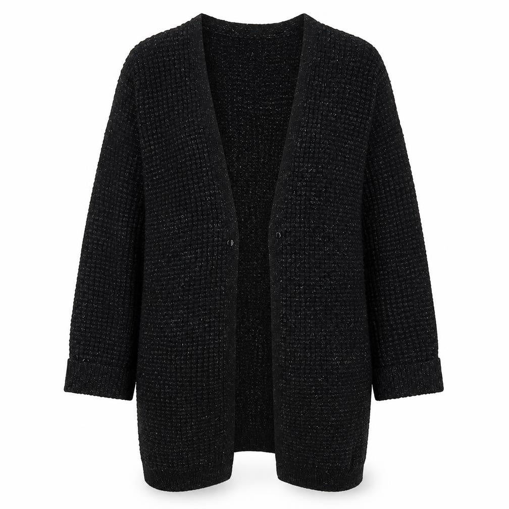 Front view of Marks & Spencer Women's Black Cardigan, size M