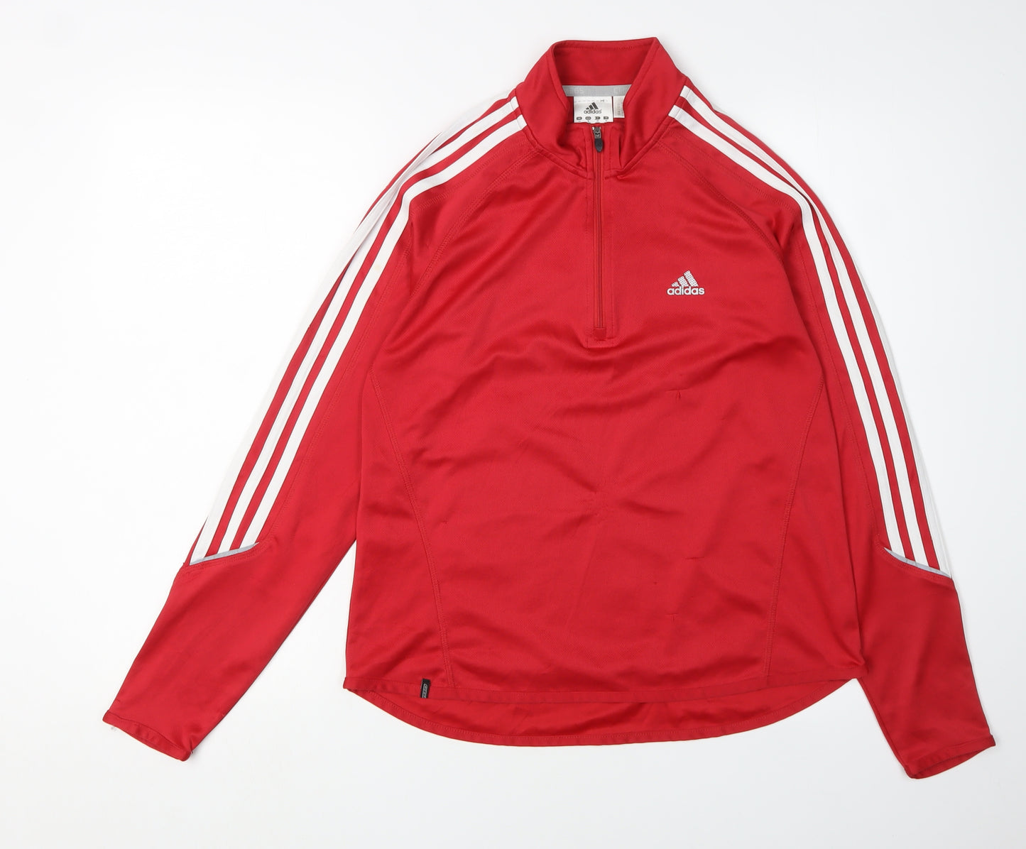 Adidas Kids Red Henley Sweatshirt, Medium, Sports Style