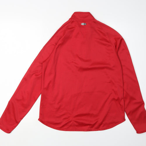 Adidas Kids Red Henley Sweatshirt, Medium, Sports Style