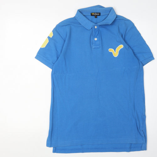 VOI Jeans Men's Blue Polo Shirt, Size S, Casual Wear