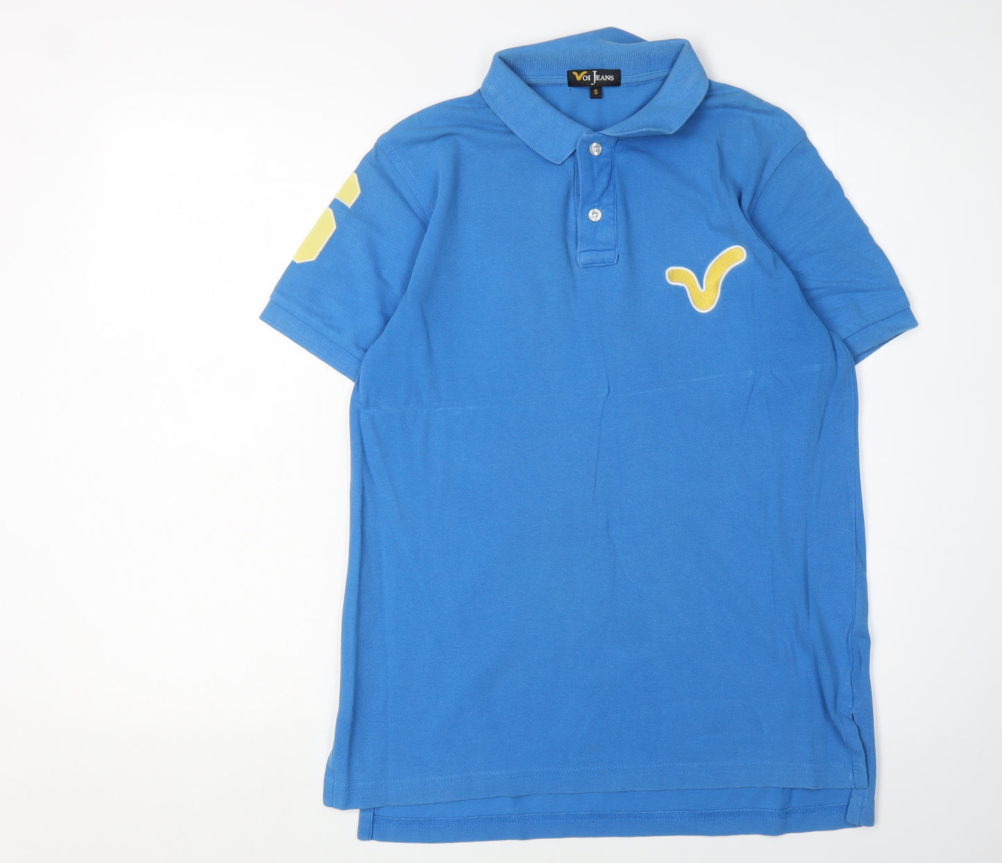 VOI Jeans Men's Blue Polo Shirt, Size S, Casual Wear