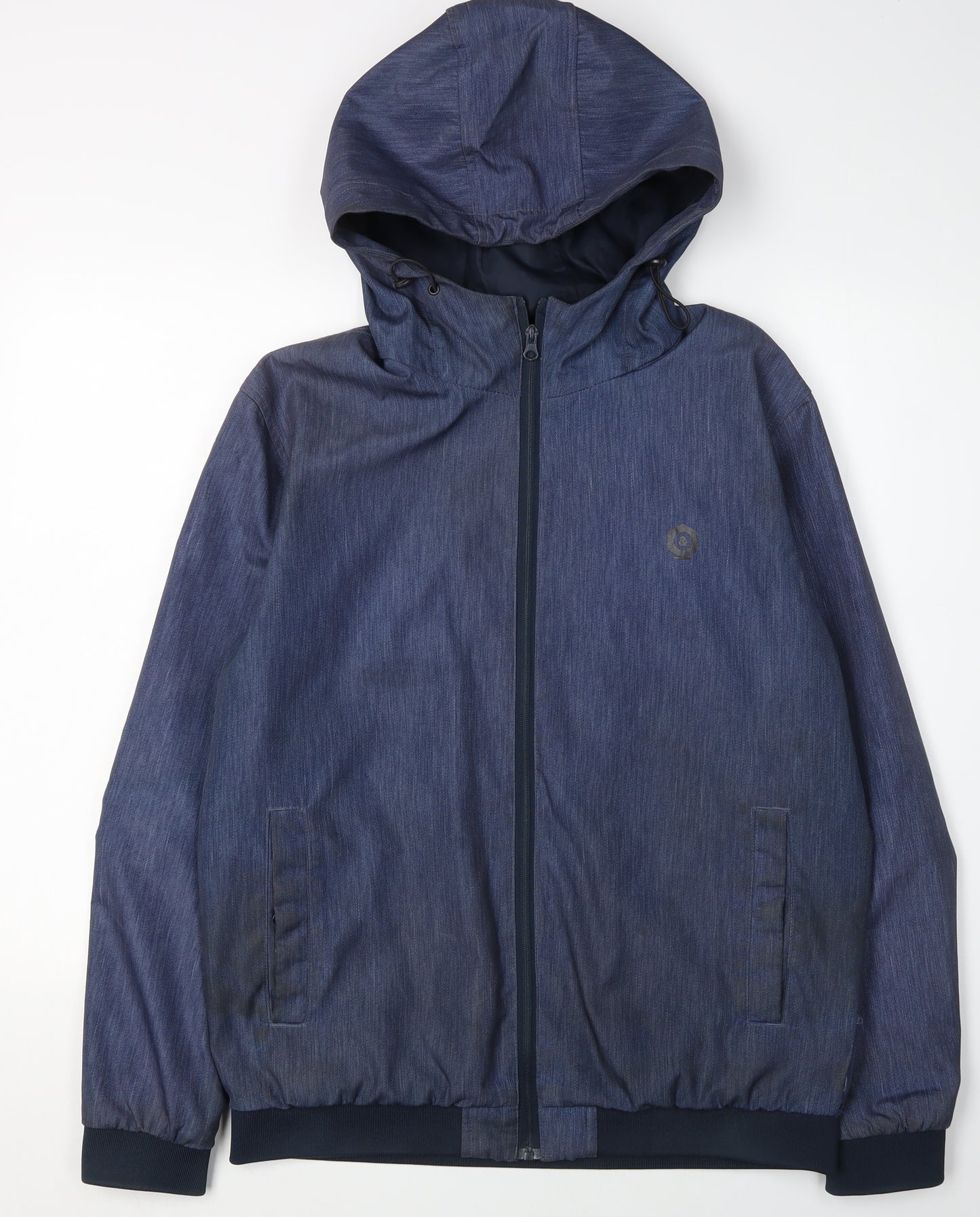 Jack & Jones Men’s Blue Hooded Windbreaker Jacket L