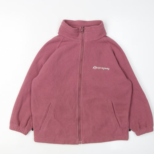 Sprayway Girls Pink Fleece Jacket, Age 6, Very Good Condition
