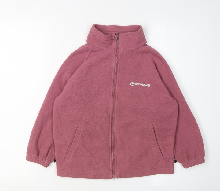 Sprayway Girls Pink Fleece Jacket, Age 6, Very Good Condition