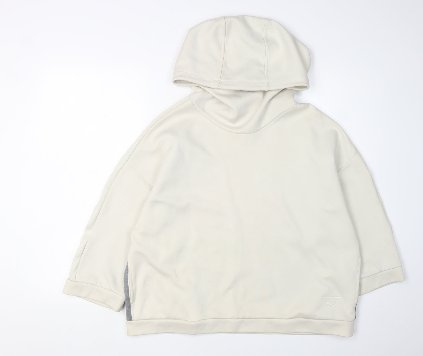 Puma Women's Ivory Pullover Hoodie, Size 14, Logo Accent