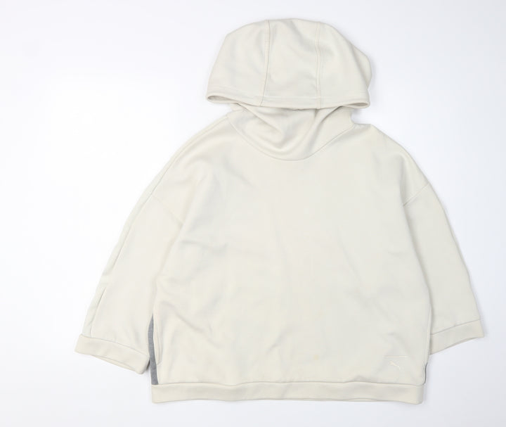 Puma Women's Ivory Pullover Hoodie, Size 14, Logo Accent