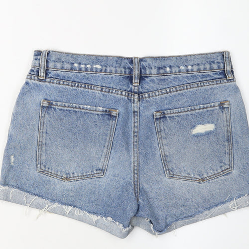 AllSaints Women's Blue Denim Cut-Off Shorts Size 8