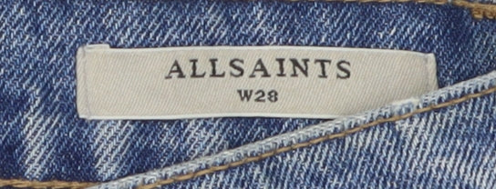 AllSaints Women's Blue Denim Cut-Off Shorts Size 8