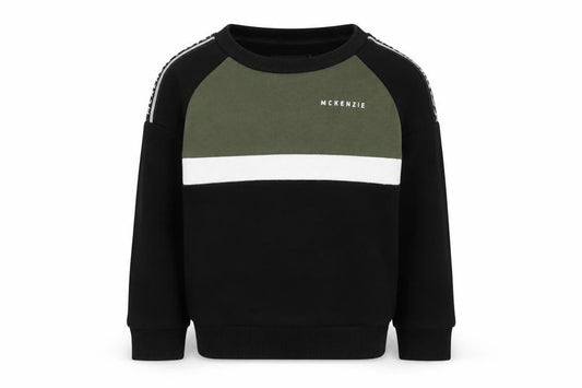 Front view of McKenzie unisex baby jumper, colourblock, 24 months