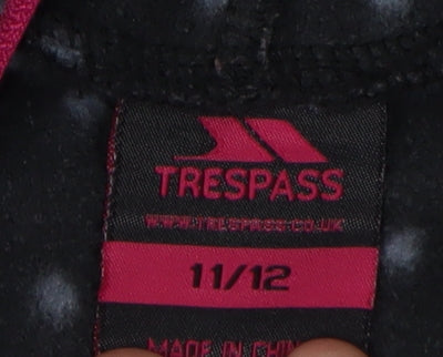 Trespass Girls Black Polka Dot Hooded Jacket 11-12 Years