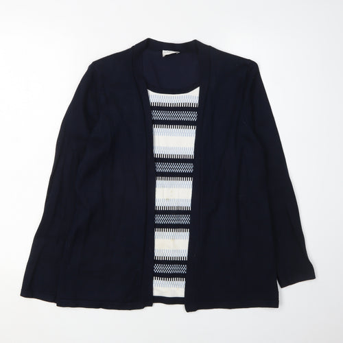 Eastex Women's Blue Stripe Cardigan Size 12