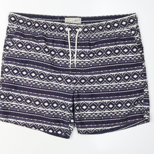 SoulCal Men’s Multicoloured Geometric Athletic Shorts M