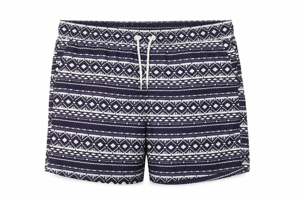Front view of SoulCal Men’s Multicoloured Geometric Athletic Shorts M