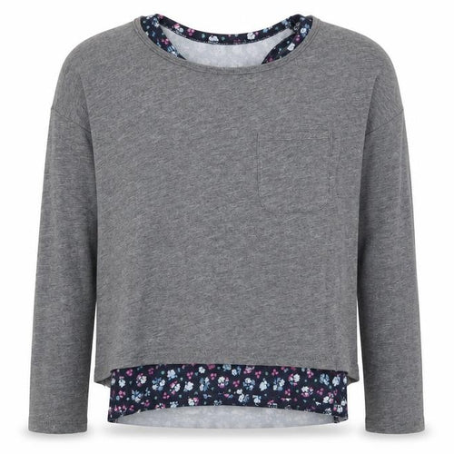 Abercrombie Kids Girls Grey Pullover T-Shirt 7-8 Years