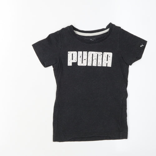 Puma Unisex Toddler Black Graphic T-Shirt 1-2 Years