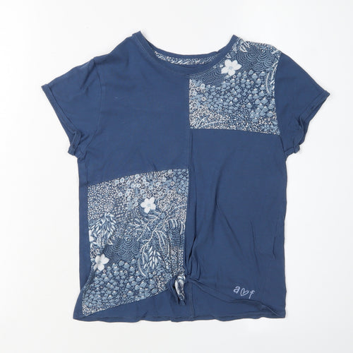 Abercrombie Kids Girls Blue Floral T-Shirt, Size 10, Excellent Condition
