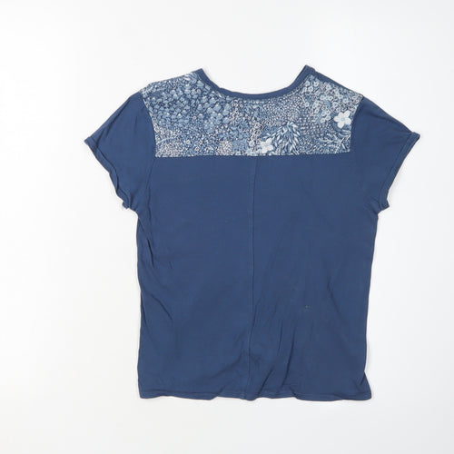 Abercrombie Kids Girls Blue Floral T-Shirt, Size 10, Excellent Condition