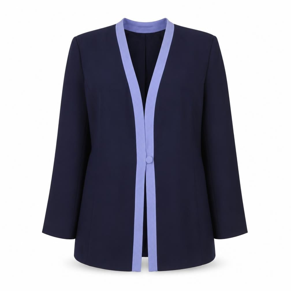 Front view of Eastex Women's Blue Blazer, size 16, Lined