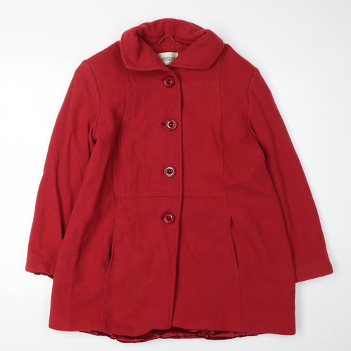Eastex Women's Red Wool Cashmere Overcoat Size 10