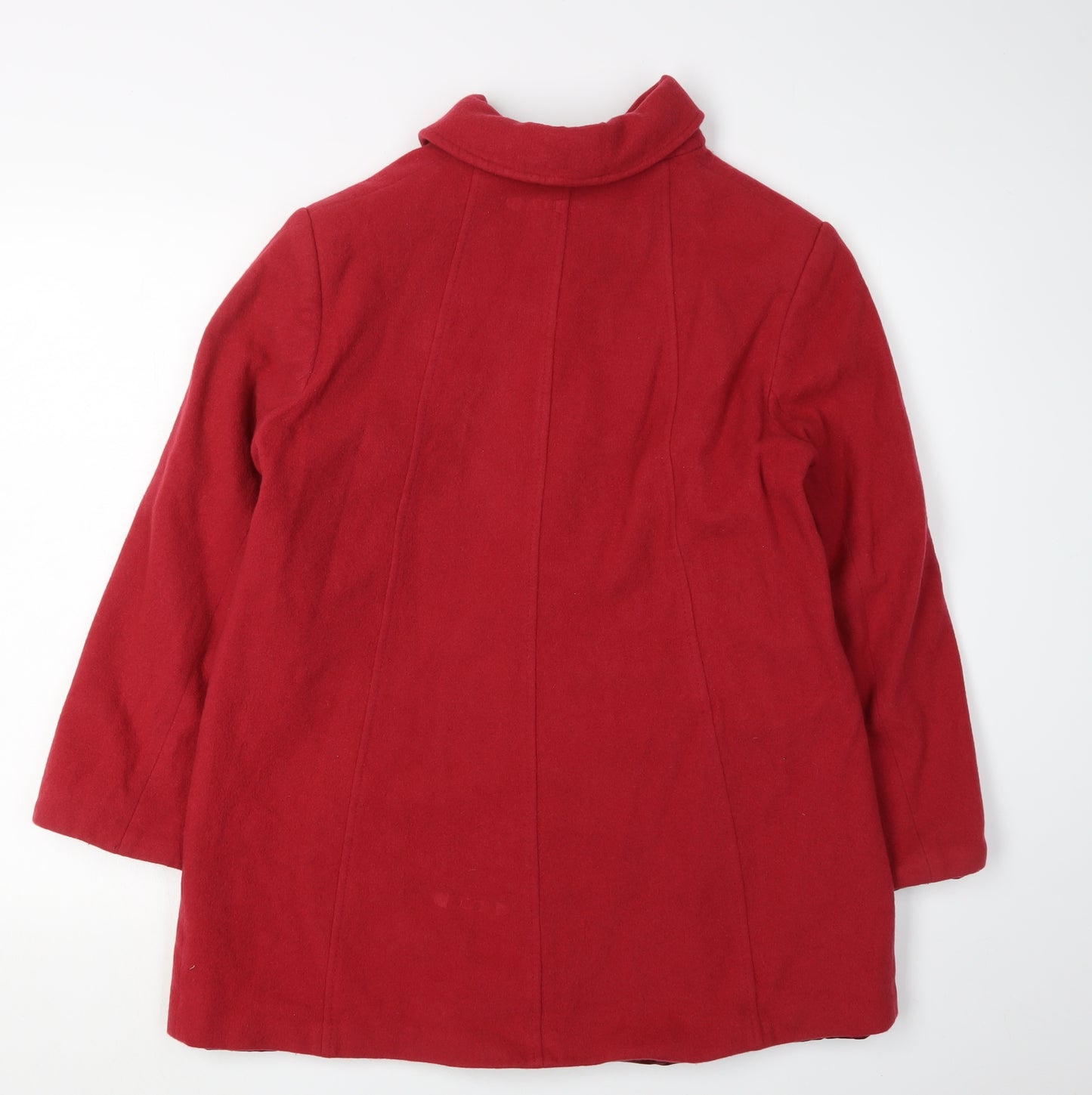 Eastex Women's Red Wool Cashmere Overcoat Size 10