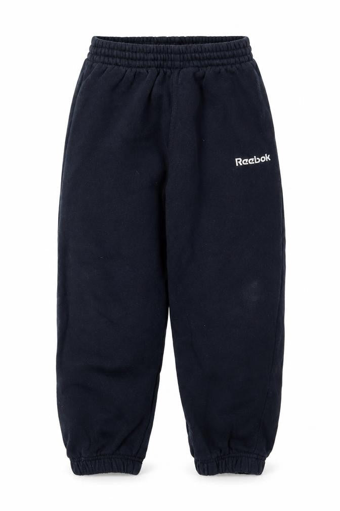 Front view of Reebok boys’ blue jogger trousers 7-8 years
