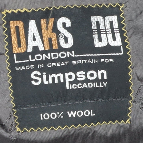 DAKS Men's Blue Wool Blazer 42R Classic Striped