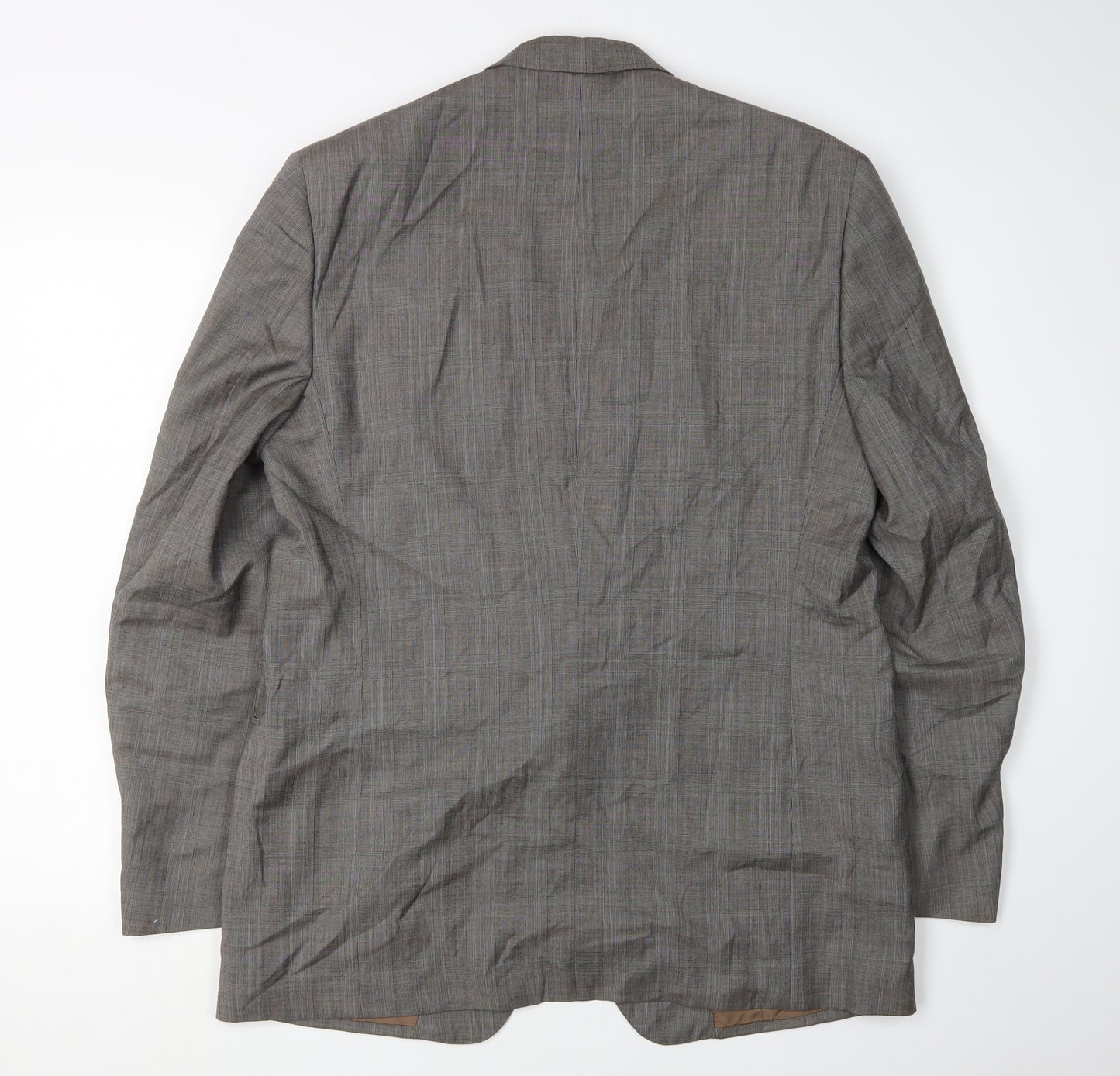DAKS Men's Grey Check Blazer Jacket 48