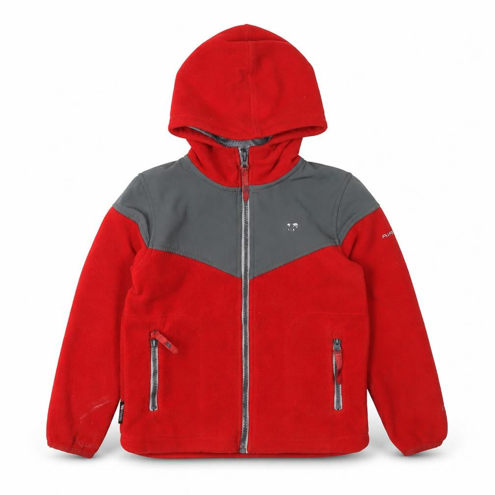 Trespass Boys Red Fleece Hooded Jacket, Size 5-6 Years