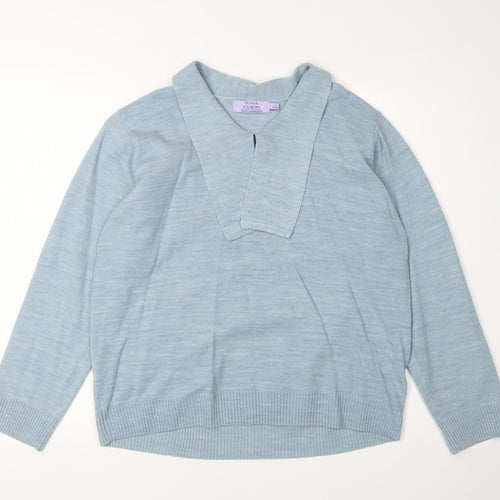 Honor Millburn Women's Blue Pullover Jumper - Collared, L
