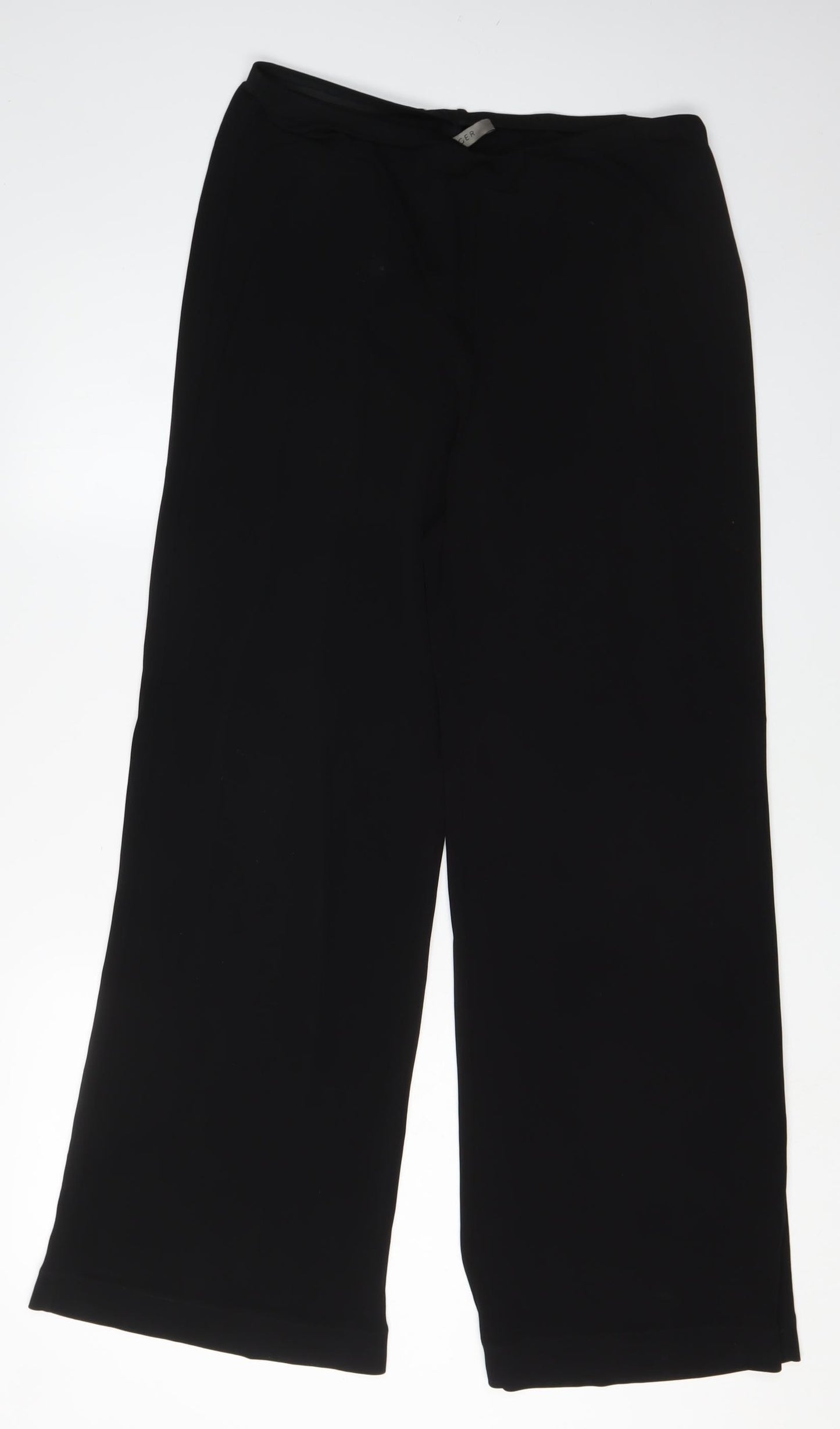Jaeger Women's Black Wide-Leg Trousers Size 14