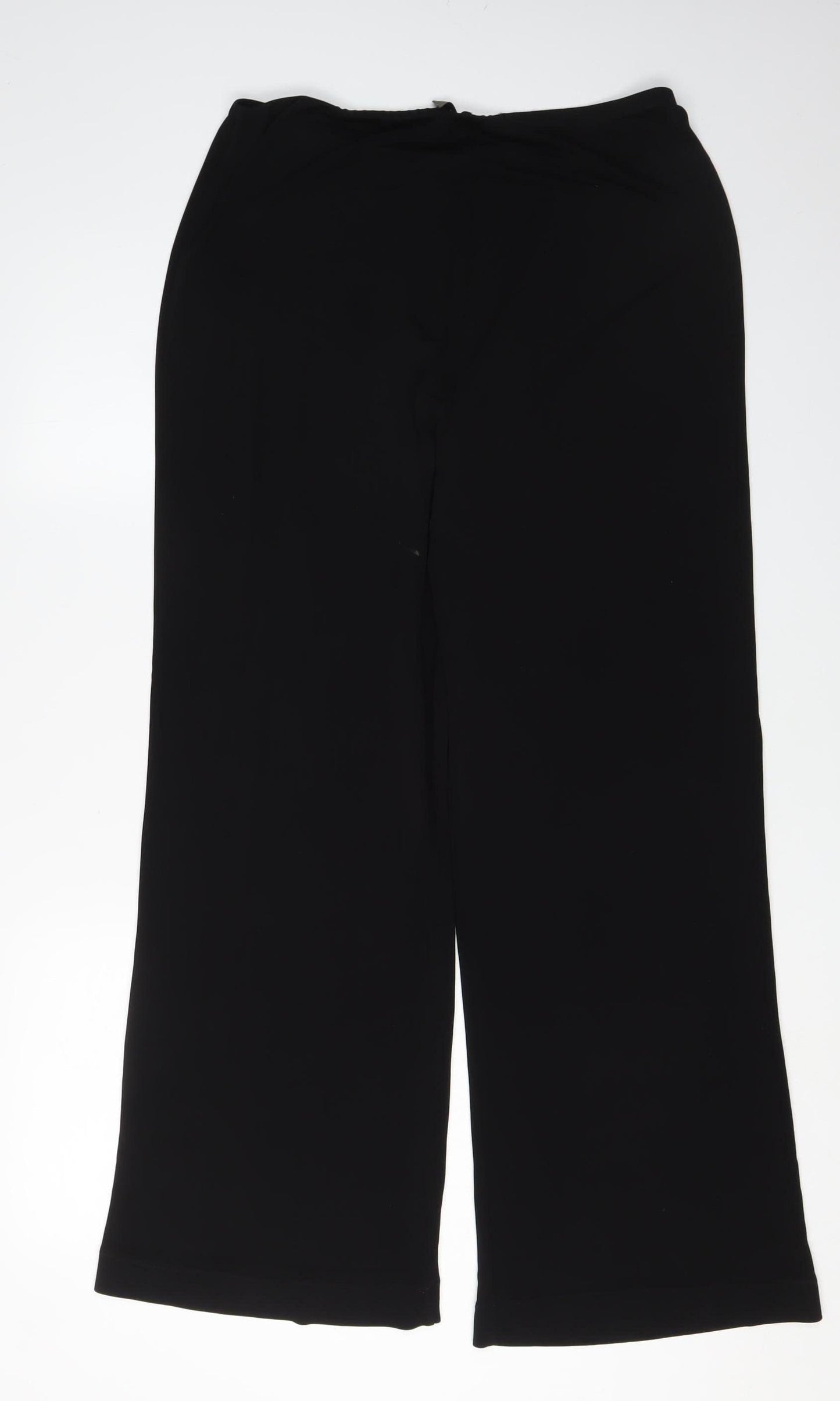 Jaeger Women's Black Wide-Leg Trousers Size 14