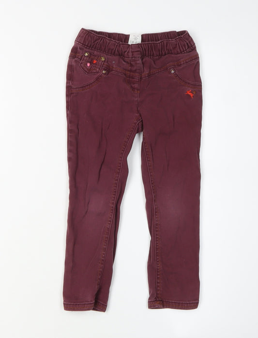 Next Girls Red Skinny Jeans, 3-4 Years, Casual and Stylish