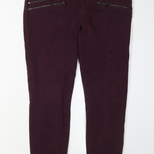 Calvin Klein Women's Purple Skinny Jegging Trousers - Size 8