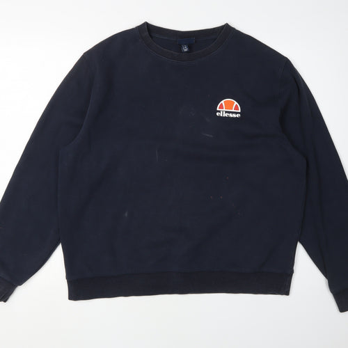 Ellesse Women's Black Logo Sweatshirt UK 16
