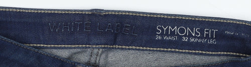 White Label Women's Blue Skinny Jeans, Size 8, Symons Fit