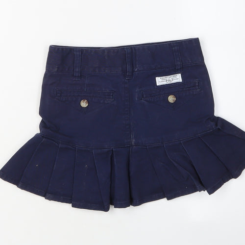 Polo Ralph Lauren Girls Blue Pleated Skirt Size 6-7 Years