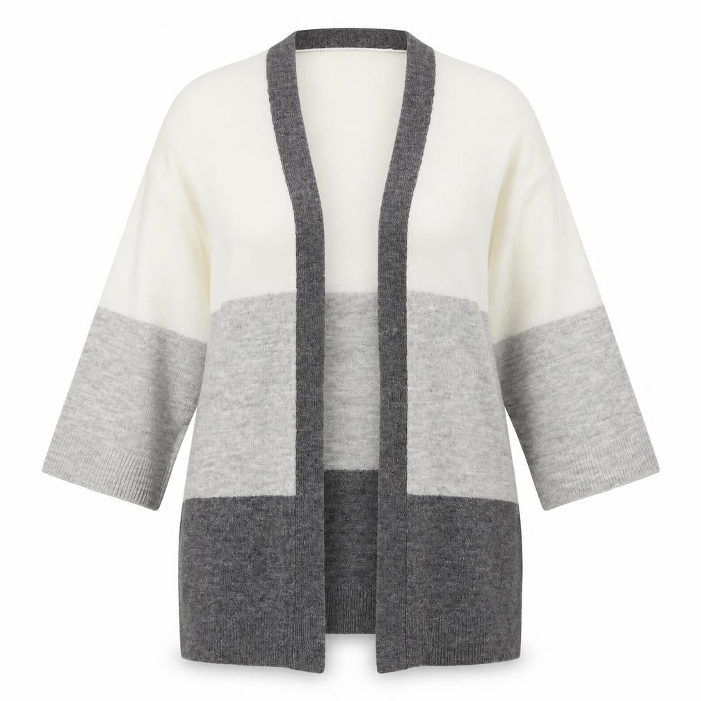 Front view of Jacqueline de Yong Women's Grey Cardigan S