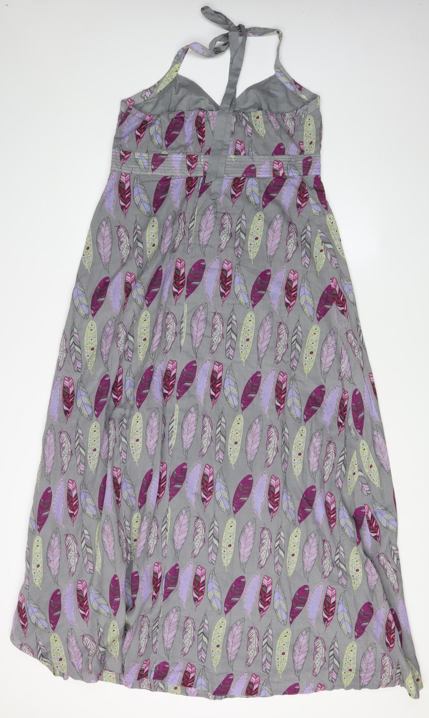 White Stuff Women's Multicoloured Halter Dress Size 14