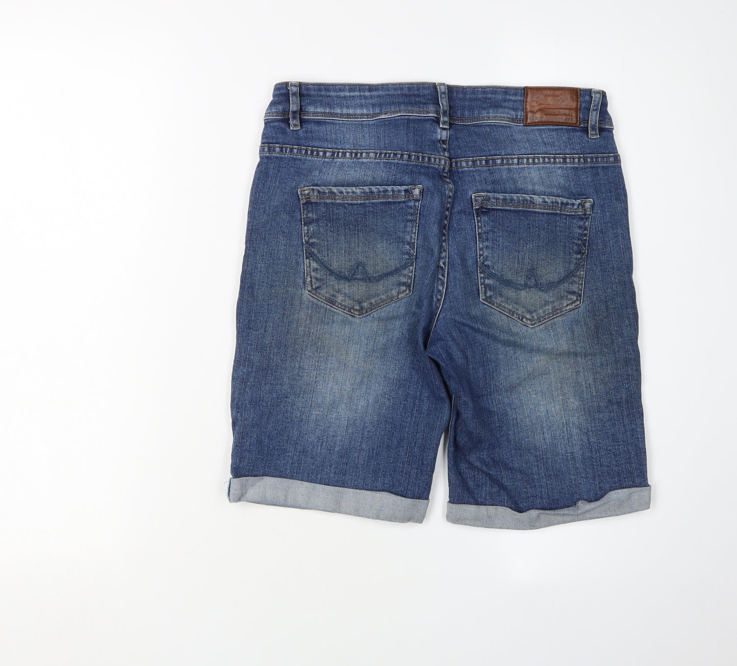 Superdry Men's Blue Denim Bermuda Shorts Size 30