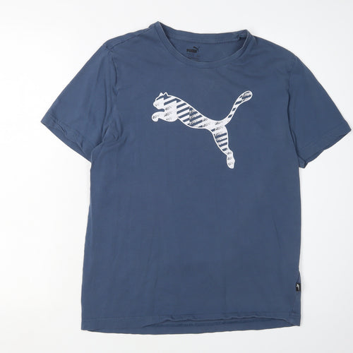 Puma Men's Blue Sports T-Shirt Small