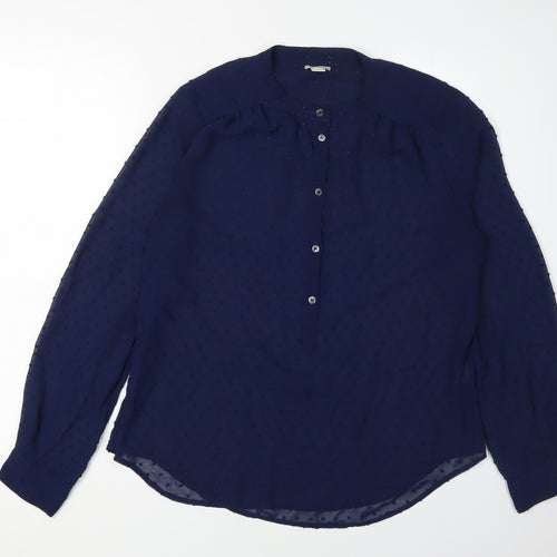 J.Crew Women's Blue Long Sleeve Blouse Size S
