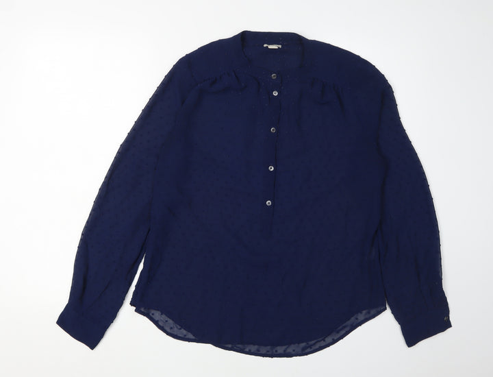 J.Crew Women's Blue Long Sleeve Blouse Size S